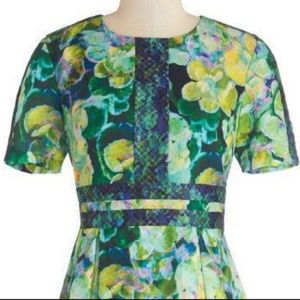 Ivy + Blu Green Floral Dress
